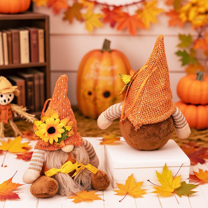 1PC Dolls Hanging Ornaments Doll Pendants Cute Fall Decor Country Style Sunflower Designs Home Decor 23x10cm