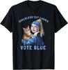 CHILDLESS CAT LADIES VOTE BLUE Girl with a Pearl T-Shirt