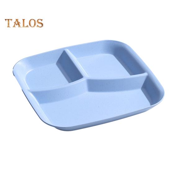 Прямоугольная обеденная тарелка, 3 отделения, пищевой полипропилен, можно мыть в посудомоечной машине, взрослые дети, завтрак, закуска, овощная еда, сервировочное блюдо, кухонные принадлежности