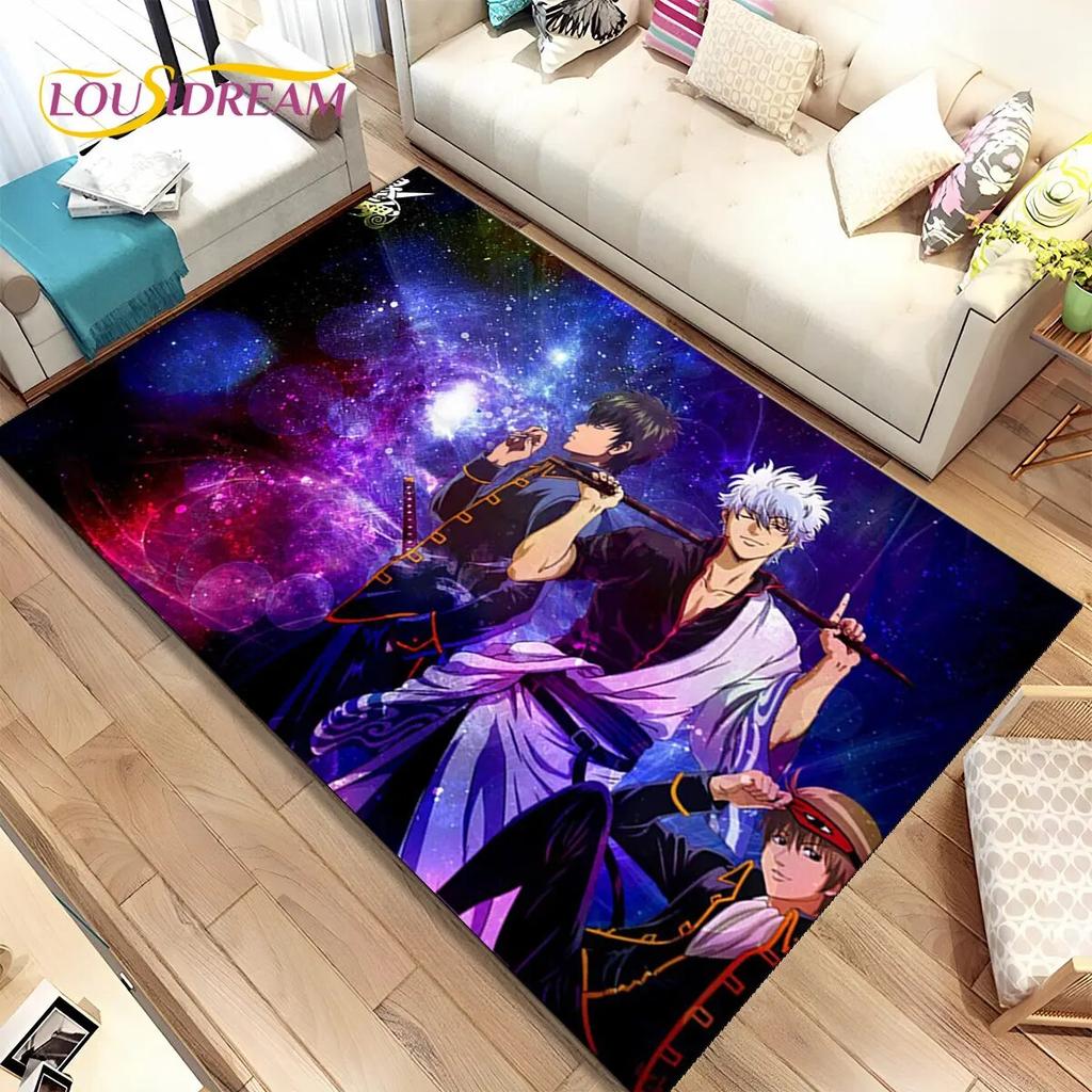 3D Gintoki Kagura Gintama аниме коврик, ковер для гостиной, спальни, дивана, коврик для украшения, детские игры, нескользящий напольный коврик