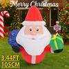 3.44FT Светодиодная подсветка Рождественский надувной подарочный мешок Игрушка Санта Клауса Декор для двора Вечеринка Украшения Домашний декор Принадлежности Рождественские праздничные подарки