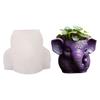 Silicone Elephant Planter Mold Multiple Use Silicone Texture for Resin Crafts Candle Holders and Decorative Plant Pots