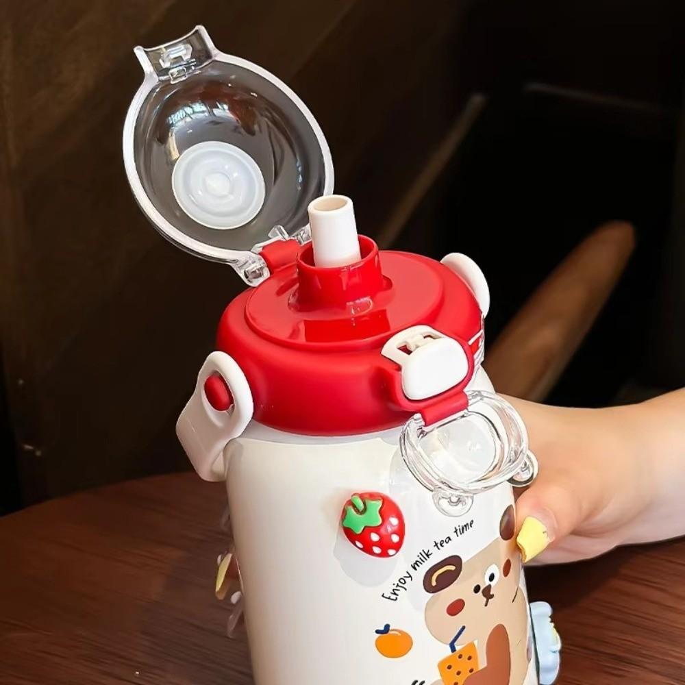 Large Capacity Vacuum Cup Cartoon Coffee Cup Cute Student Water Cup Gift