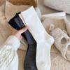 Winter Thickened Wool Socks, Solid Color Soft and Warm Mid-calf Socks, Women's Cold-resistant Snow Socks, Cashmere Pile Long Socks