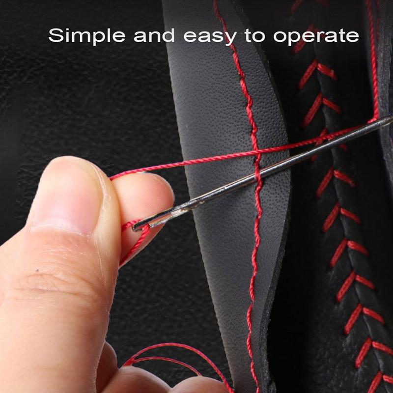 CSQK9 Microfibre Leather Car Steering Wheel Cover For Renault Clio 5 (V) Zoe Captur 2019-2020 Custom DIY Auto Steering Wheel Case