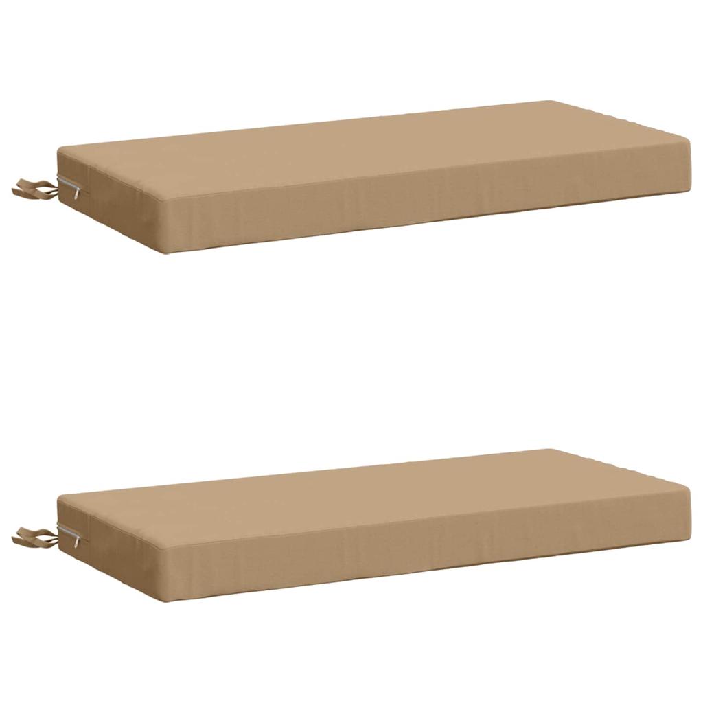 2 piece bench cushions SOEST 2 pcs. 100percent Polyester Sand