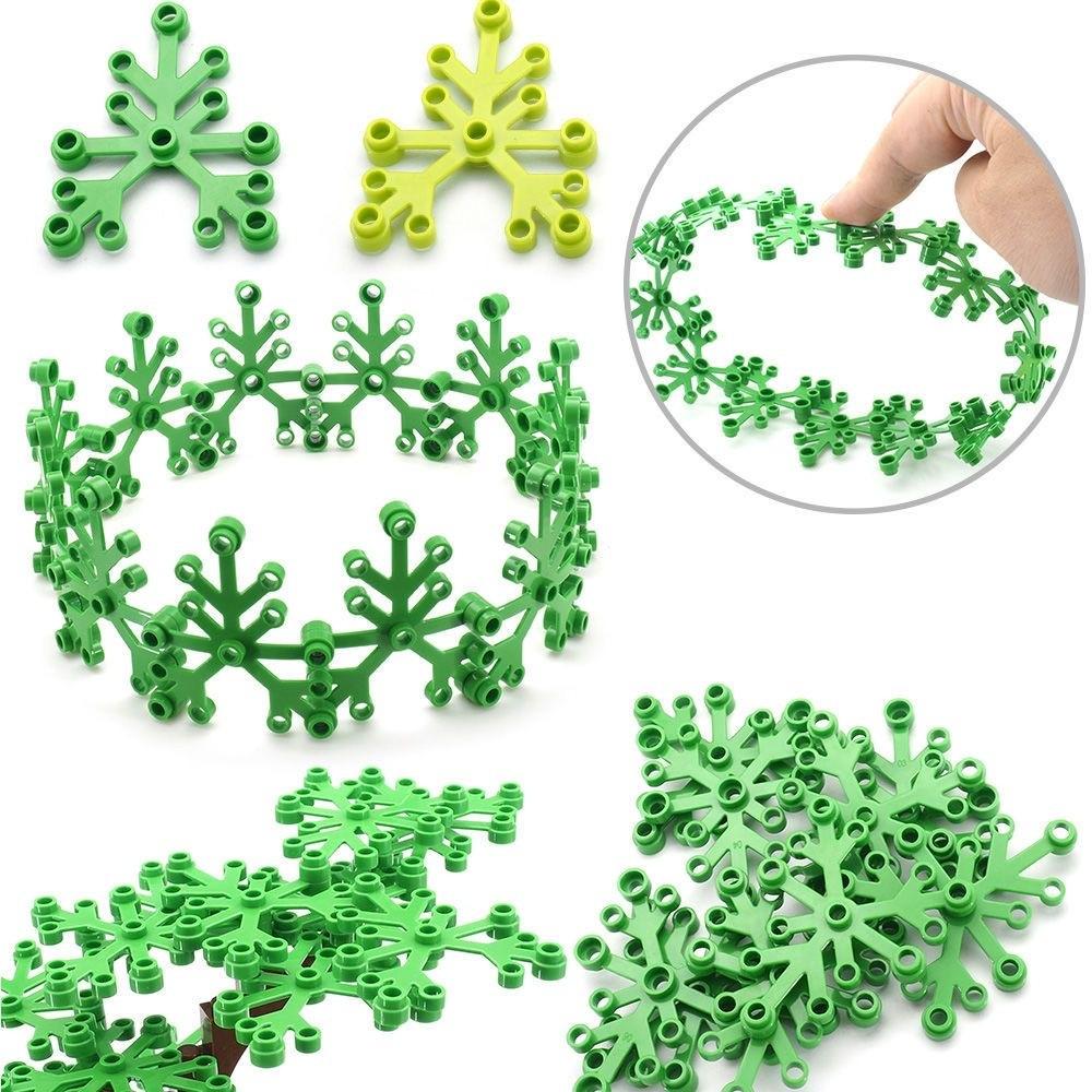 30pcs 6 x 5 Leaves Block Flower Tree Parts Compatible 2417 Classic MOC Build Brick Construction City Street View Accessories