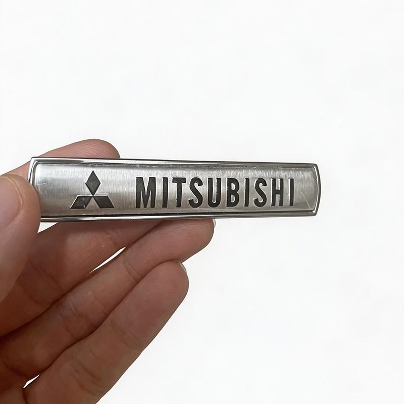 Car Metal Side Door Fender Body Logo Trunk Emblems Decals Sticker For Mitsubishi Badge Decoration Parts Auto Accessories