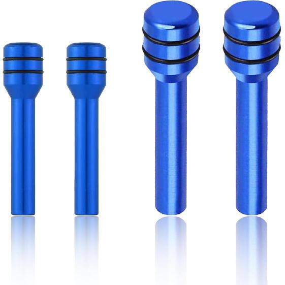 1 Pack 4 Pcs Car Door Lock Knob Covers, Aluminum Alloy Security Column, Interior Pull Pins Universal for Most Vehicles (Black)