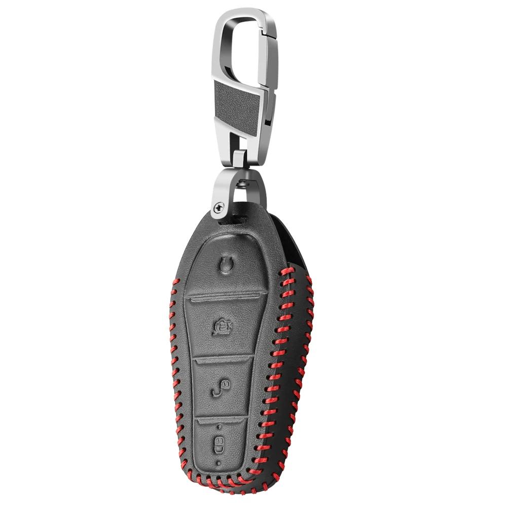 Чехол для автомобильного ключа, чехол для смарт-ключа для BYD Atto 3 Han EV Dolphin, 4 кнопки, сумка для ключей, автомобильные аксессуары, брелок, чехлы для ключей