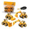 Наборы строительной техники для малышей Симуляция Включают 4 транспортных средства Пазл Детская разборная игрушечная машинка