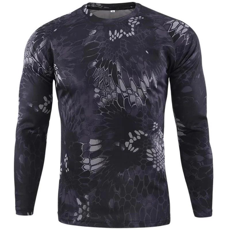 Fashion Versatile Camouflage Printed Top Long Sleeve Casual Loose Comfortable Pullovers Long Sleeves Men’s