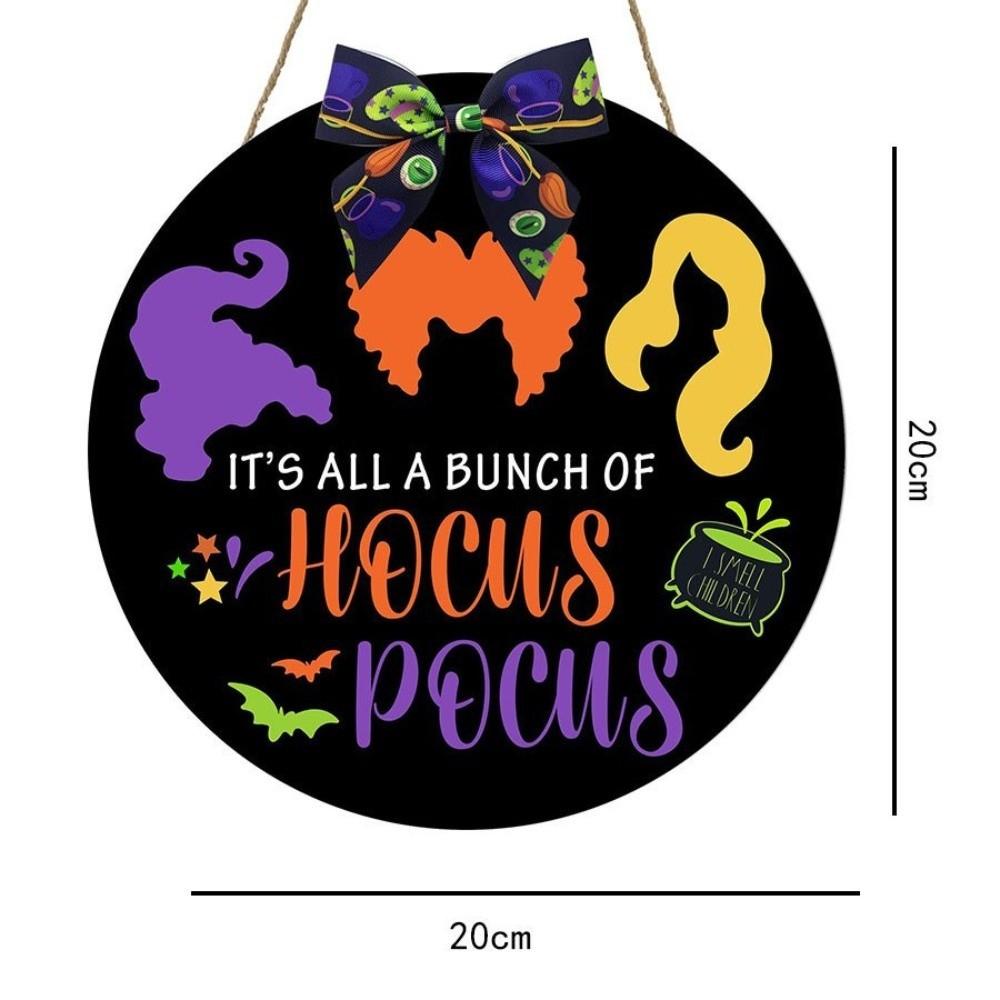 2D Halloween Wooden Sign Spooky Ghost Pumpkin DIY Halloween Wood Ornament with Rope Halloween Welcome Sign Garden Hanging Decor