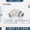1BH9-OG Imperial Adjustable Pipe Elbow 90° Type C, 60° Internal Taper to Metric Right Angle 1BH4 Connector.