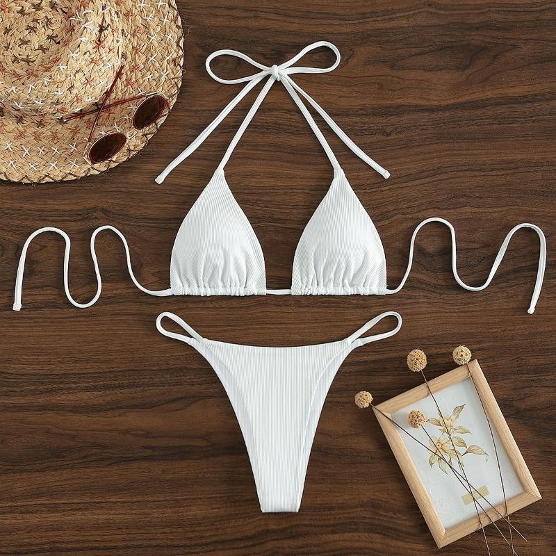 2024 Европейский и американский сексуальный купальник на шнуровке с вырезом, женский модный многоцветный разделенный купальник