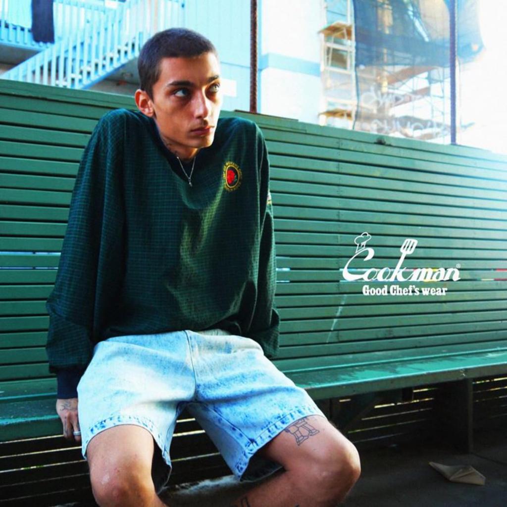 Шорты повара COOKMAN Джинсовые с эффектом снежной стирки (M, 31945 Синий)