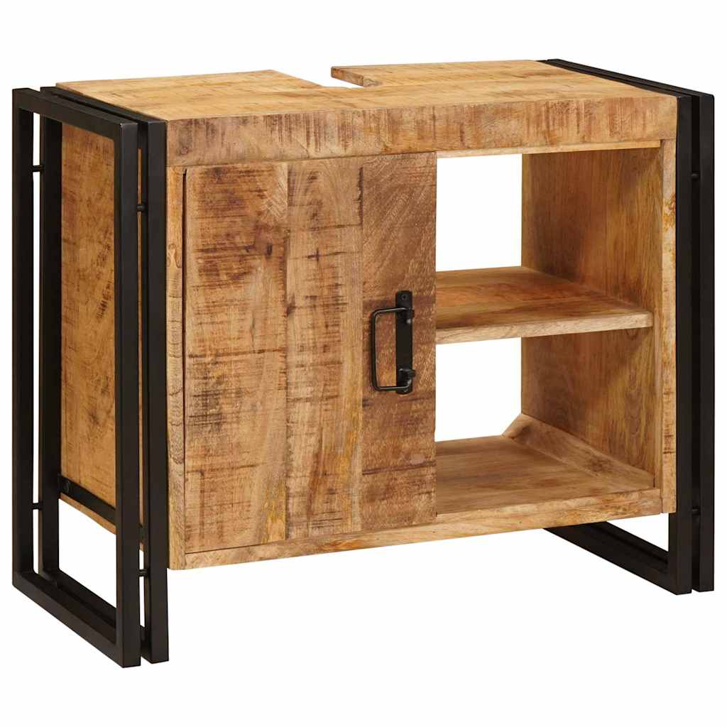 Bathroom Vanity Cabinet Brown 71 x 33 x 58 cm Solid Mango Wood