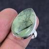 Natural Prehnite Gemstone 925 Sterling Silver Jewelry Ring Size 8.5 S3p11