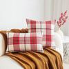 Soft Double-sided Red Plaid Pillowcase Red and White Square Throw Pillowcover 45CM Classic Cushion Cover Living Room/Office