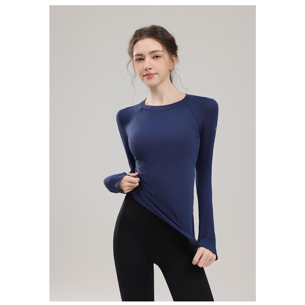 Высококачественная одежда для пилатеса и йоги для женщин, облегающий и стройнящий спортивный топ с длинным рукавом для осенних тренировок и бега
