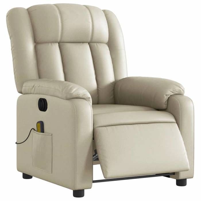 VidaXL Fauteuil de Massage Inclinable Électrique, Chaise de Relaxation avec Dossier, Siège avec Accoudoirs Salon, Moderne, 3205258