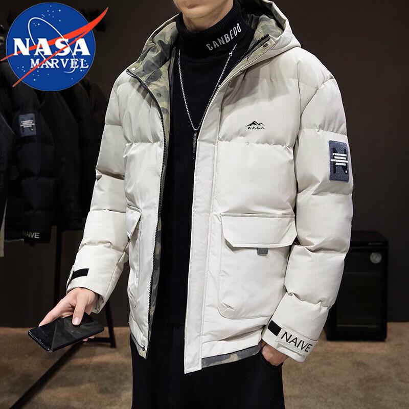 NASA MARVEL Men's Hooded Padded Jacket