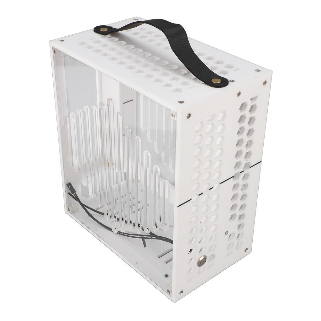 23x20.5x12см Миниатюрный корпус для ПК ITX Прозрачный Акриловый Корпус для ПК Портативный Корпус для Настольного Компьютера 360 Градусов Открытый Полый Корпус