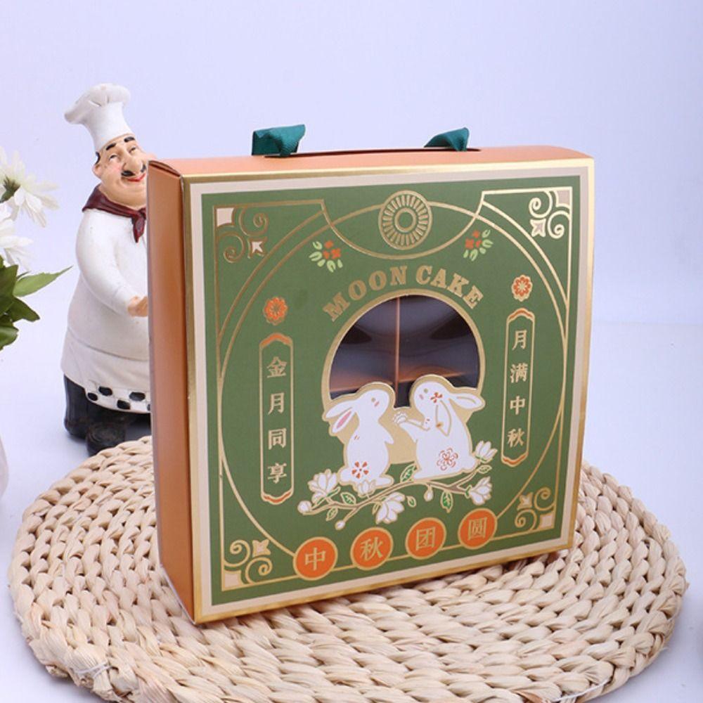 DIY Dessert Gift Box Bronzing Process Mooncake Packaging Boxes Funny Egg Yolk Crisp