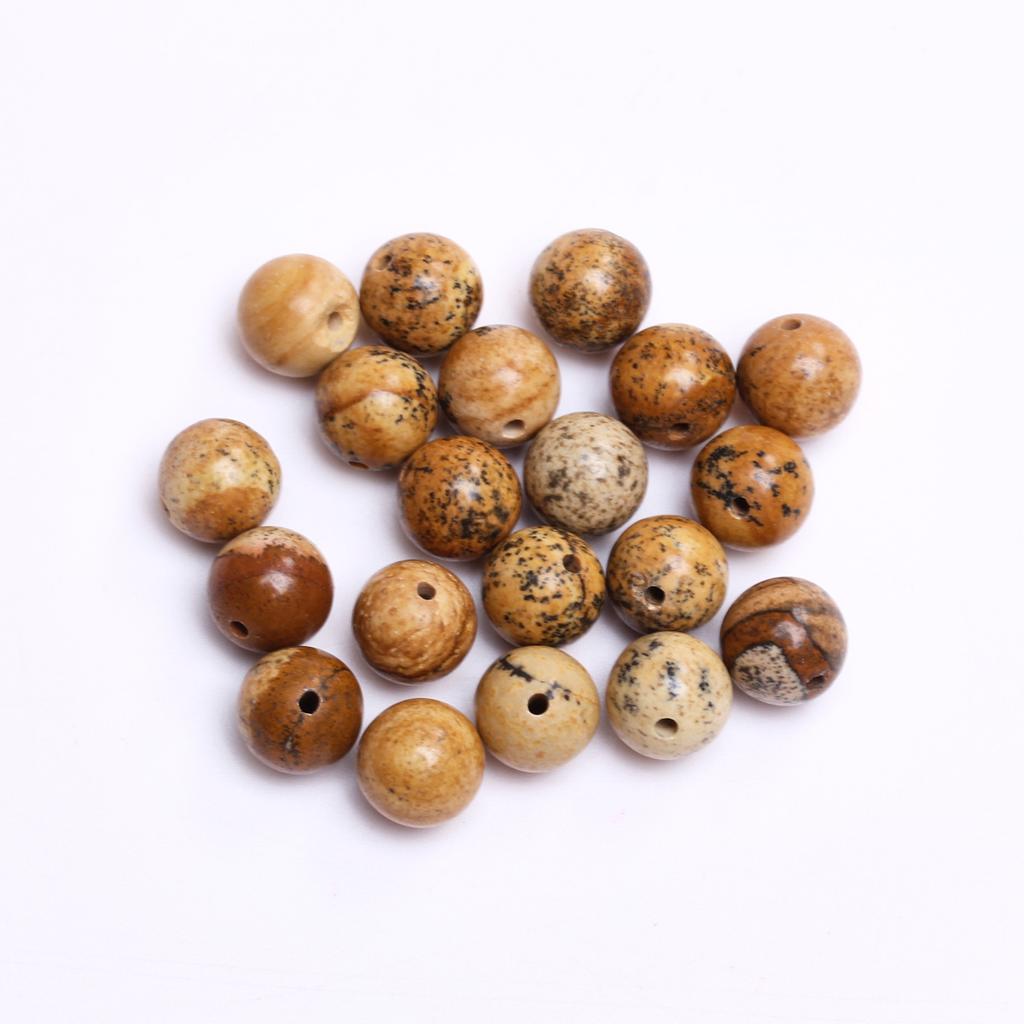 40-15 шт. 4-12 мм изображение яшмы натуральный круглый камень бусины DIY ожерелья аксессуары для изготовления ювелирных изделий