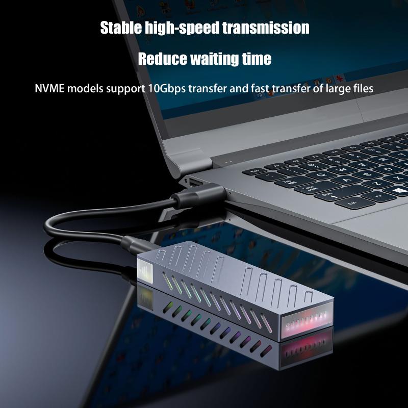 Адаптер-корпус для M.2 NVMe SSD, алюминиевый корпус, USB-C 3.1 Gen2 10 Гбит/с, внешний бокс для NVMe PCIe SSD 2230/42/60/80 M.2 M-Key