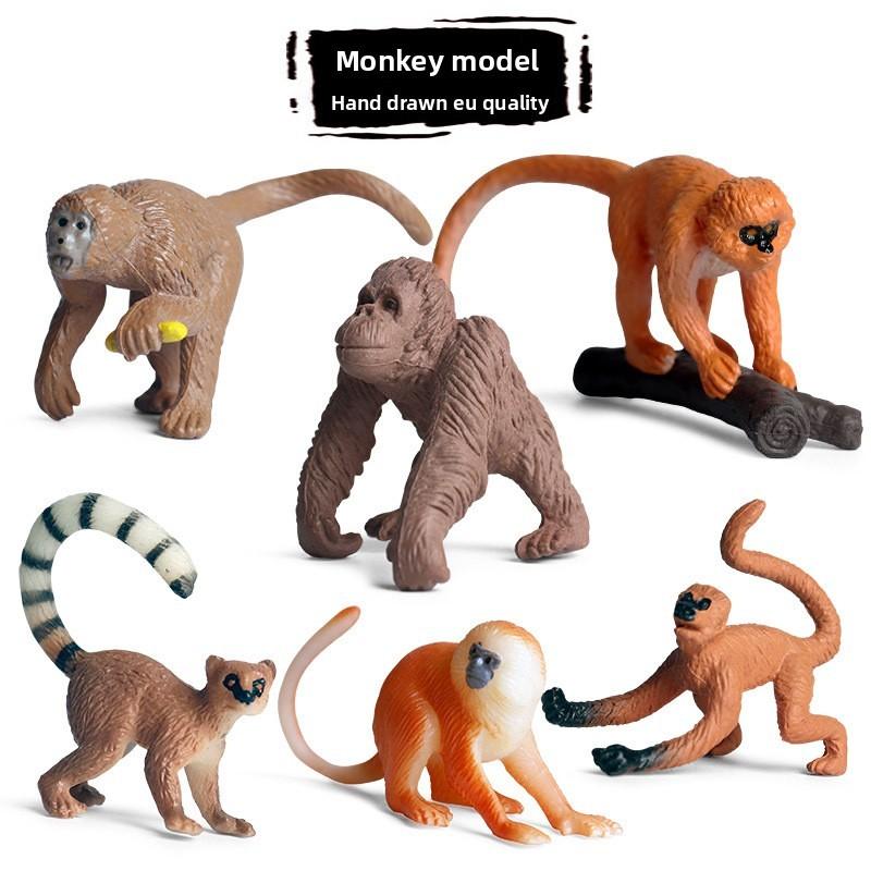 Pvc Animal Model Toy Set With Realistic Monkey And Gorilla Figures For Kids Collectors