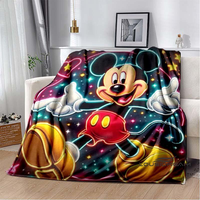 The Mickey Mouse cartoon blanket is fluffy and soft suitable for children and adults and perfect for home travel camping an