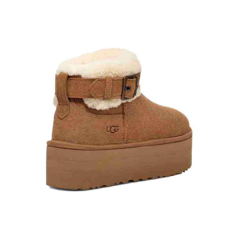 UGG Ультраминиатюрные роликовые ботинки с поясом, каштановые (Женский) Женские кроссовки 1144041-CHE