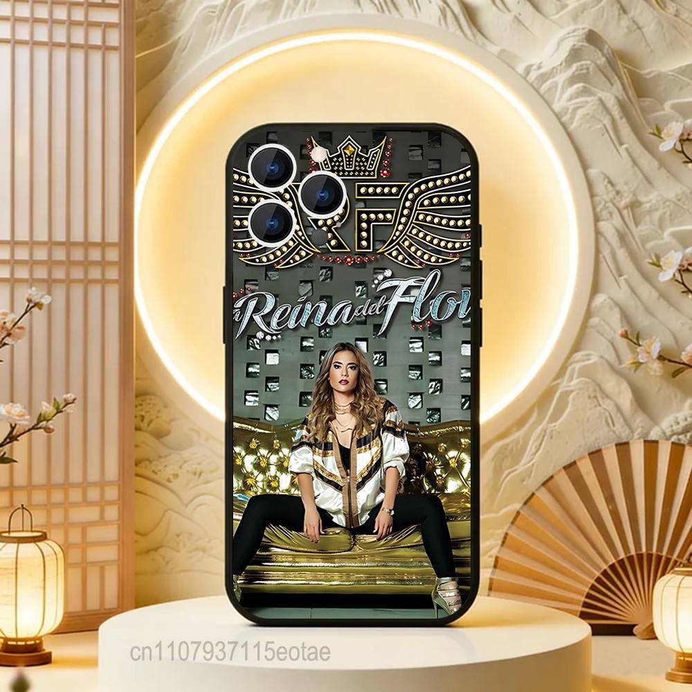 Queen of Flow La Reina Del Flow Phone Case Silicone Soft For IPhone 16,17,15,11,13,12,14,Mini,Pro,Max,Plus,Air,E Black
