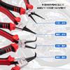 Toolwiz 4-Piece Snap Ring Pliers, Ultra-Fine 1.8mm Tip, Retaining Ring Pliers for Shafts and Holes, Straight and Curved Jaws, Spring-Loaded, C-Ring In