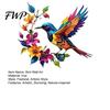 Vibrant Hummingbird Decor Bloom Metal Wall Art Colorful Floral Bird Iron Decorative Sculpture Hanging for Outdoor Indoor Garden Patio Fence Decoration