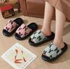European and American Popular Plush Cotton Slippers, Thick-soled EVA Non-slip Household Sexy Fluffy Slippers Autumn and Winter