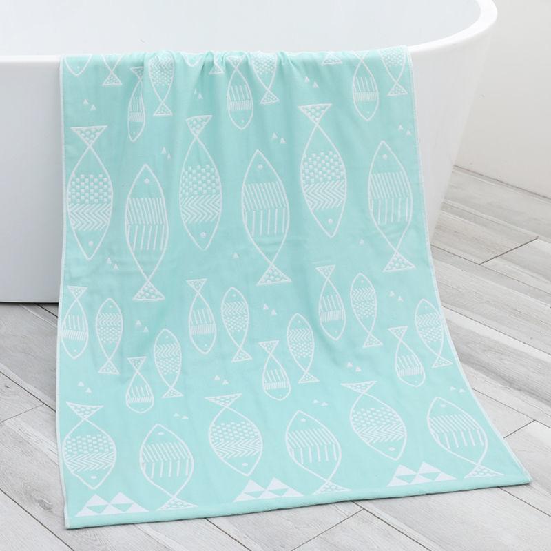 Банное полотенце из марли для взрослых, пляжное полотенце, диванное одеяло, одеяло из чистого хлопка, мультяшное, для ванной, дома, четыре сезона, двухстороннее, 70x140 см