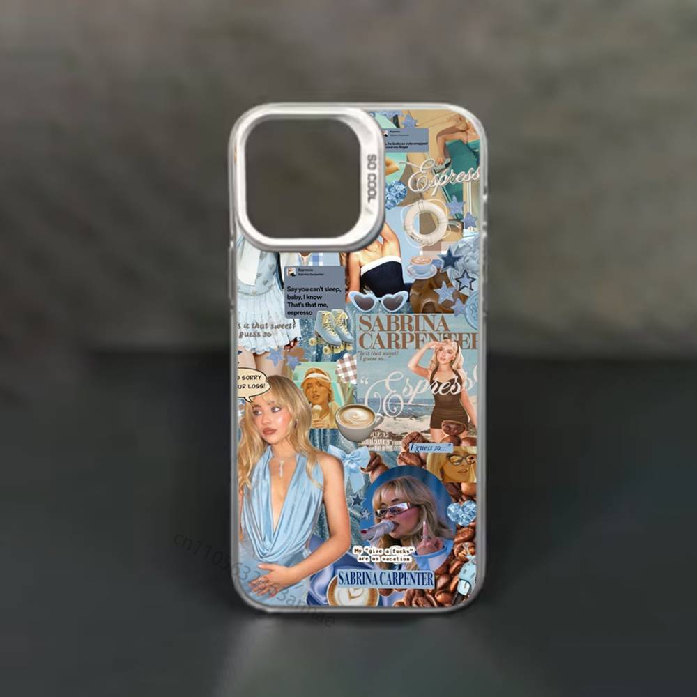 S-sabrina C-Carpenter Cartoon Phone Case for iPhone 15 16 Pro Max Air SE 11 13 Pro 14 Plus 12 11Pro 15Pro Max 16e Cover