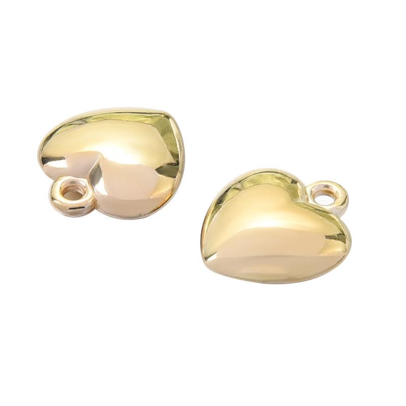 Гальванизированный 3D глянцевый кулон в форме персикового сердца для DIY ожерелья и серег