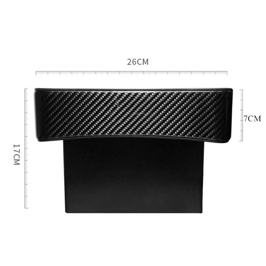 Upgrade Real Carbon Fiber Storage Box Car Seat Gap Organizer Pocket