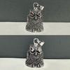 Vintage Zinc Alloy Angel Wings Bell Keychain for Bikers