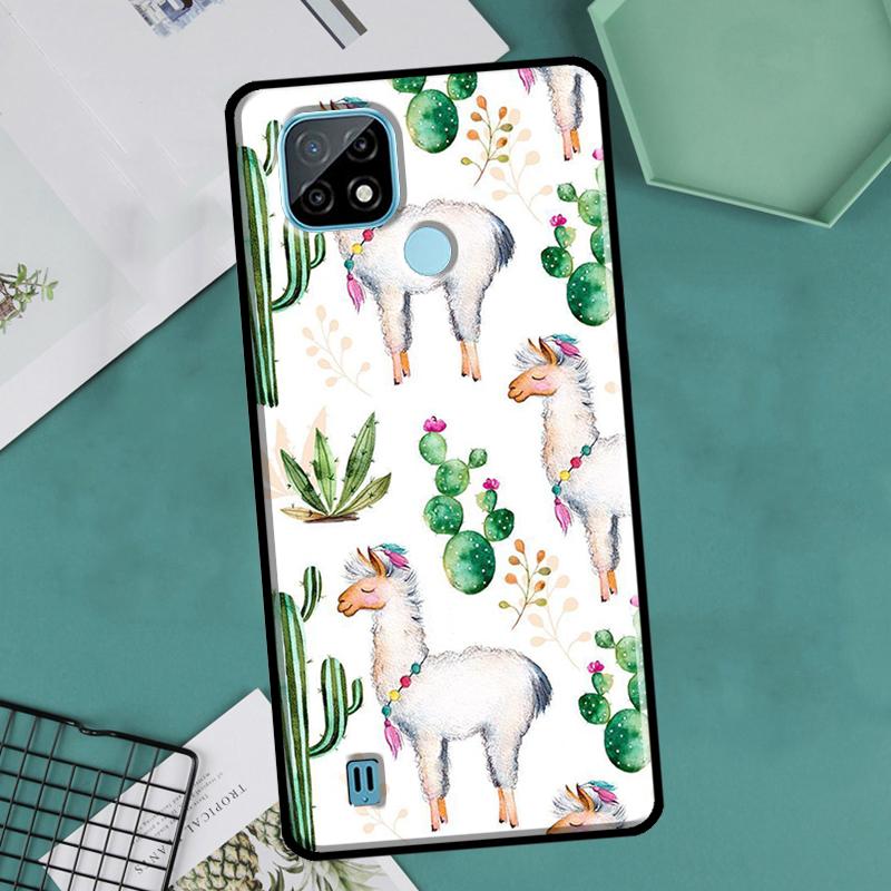 Лама Лама Альпаки Для OnePlus 10 Pro 9 Pro 8T 9R Nord2 Чехол Для Realme 9 8 Pro 8i 9i C35 GT Neo 2 3 Master