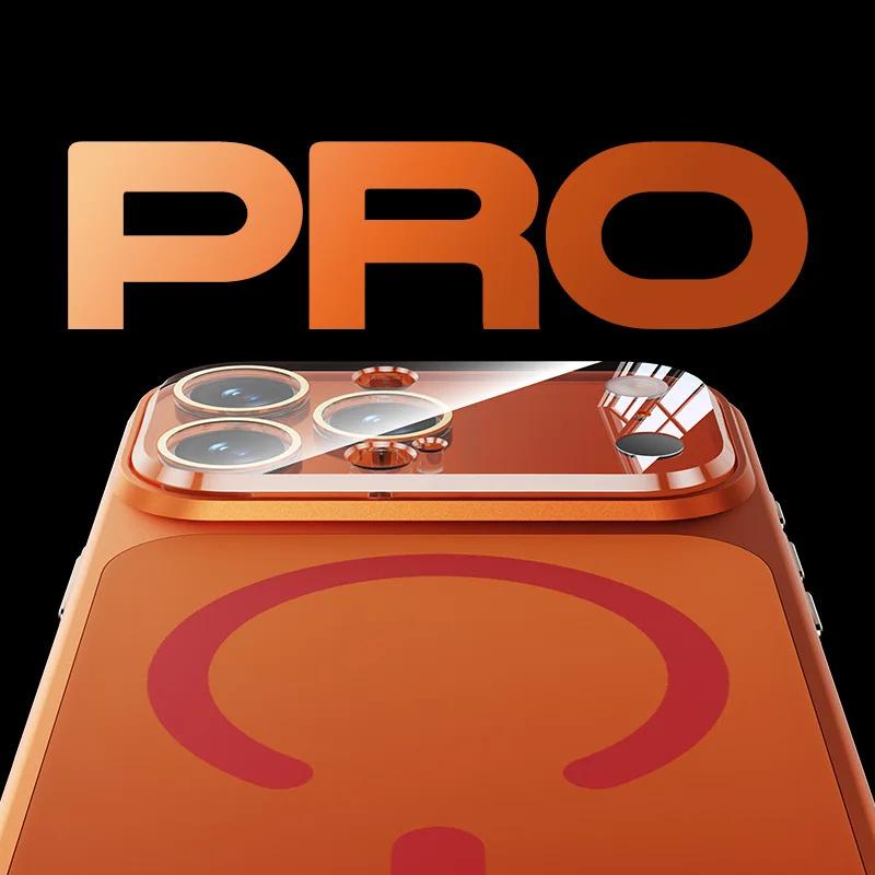 Original Matte For Magsafe Wireless Charge Nano AG Case for iPhone 17 16 15 14 13 Pro Max Tempered Glass Camera Protection Cover