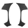 2PCS Car Steering Wheel Button Cover Trim Sticker Decoration For C1hevrolet Silverado Sierra 2007-2013 Black Carbon Fiber Look