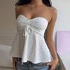 Summer New Women's High-end Sweet and Spicy Style Strapless Tank Slim Fit Sleeveless Top