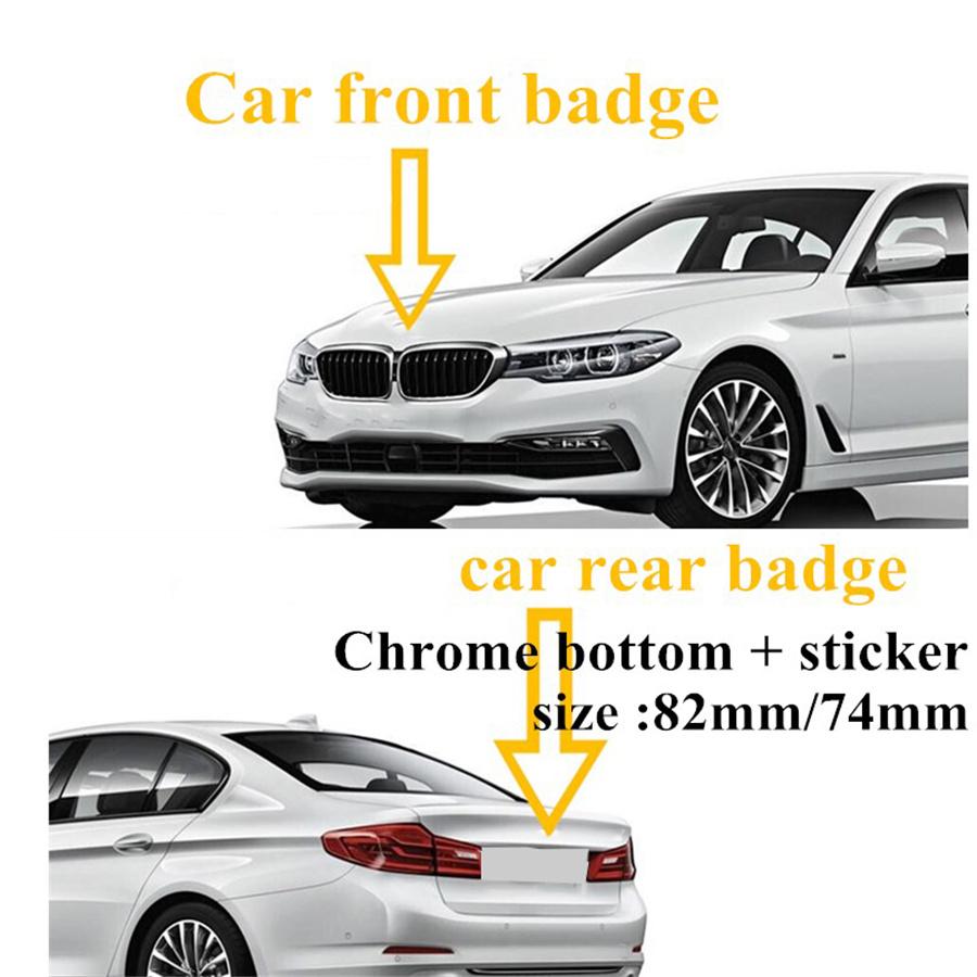 2 шт. передний капот и задний багажник (82 мм и 74 мм) Значок Эмблема 51148132375