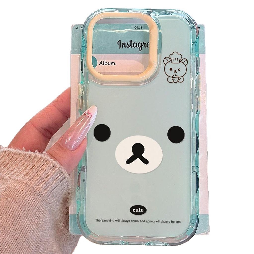 For Apple Mobile Phone Case Transparent Two-in-one Mobile Phone Case Ins Cartoon Rainbow Mobile Phone Case Simple Personality Female High-end Sense