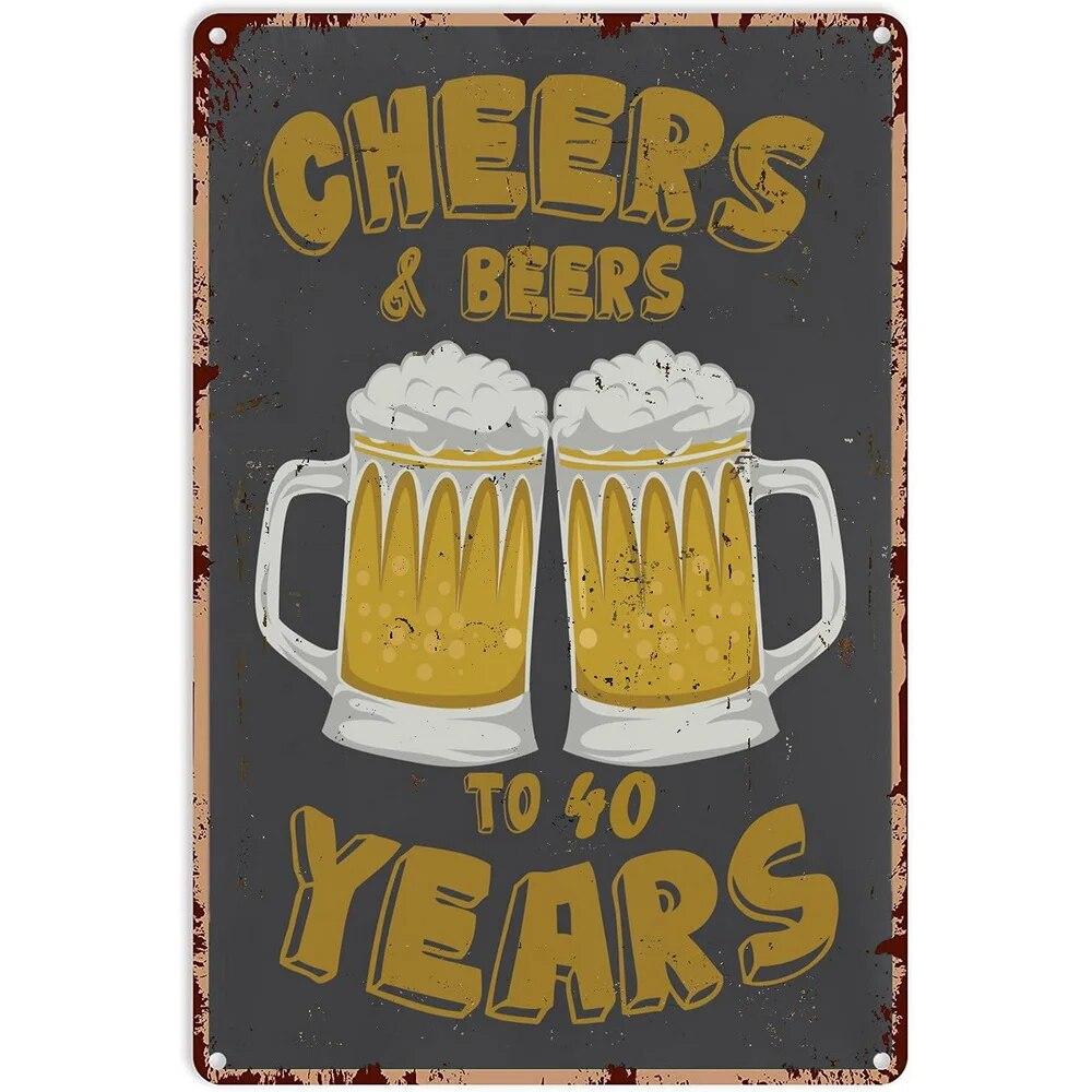 Cheers A Beer Free Beer Tomorrow Metal Tin Signs Posters Plate Wall Decor for Man Cave Bars Cafe Clubs Retro Posters Plaque