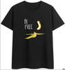 COTTON 100% Hot European and American Funny Banana Undress Short-sleeved Women's T-shirt Tops  Oversized T Shirt